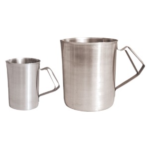 SciLab® Stainless-steel Beakers, with Mould Scale, 100~5000㎖ with Spout, with or without Handle, 스텐비커, 몰드눈금
